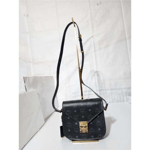 Authentic MCM Visetos Small Patricia Crossbody/Shoulder Bag Black - Picture 1 of 16